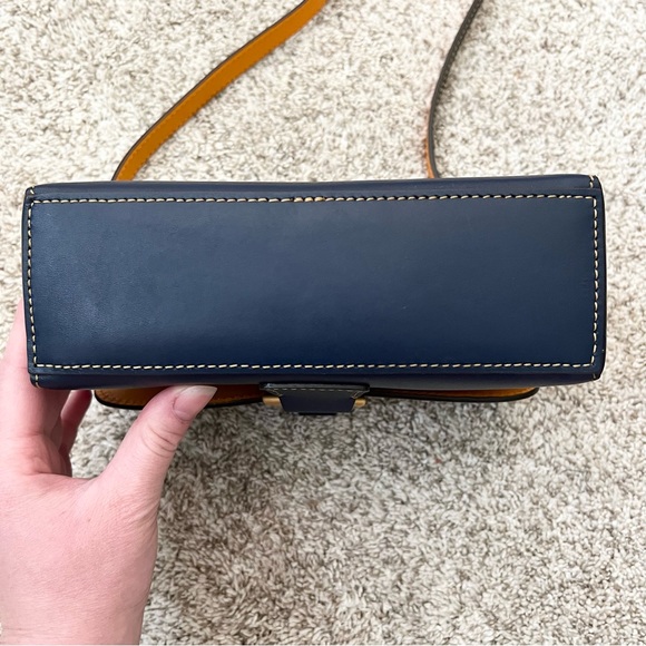 Dooney & Bourke Kyra Shoulder Bag Handbag Purse Midnight Blue Navy leather - Picture 4 of 16